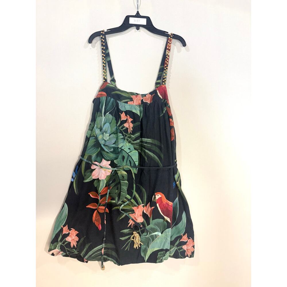 Farm Rio Midnight Macaw Fiesta Black Mini
Dress with straps Medium - Picture 2 of 6